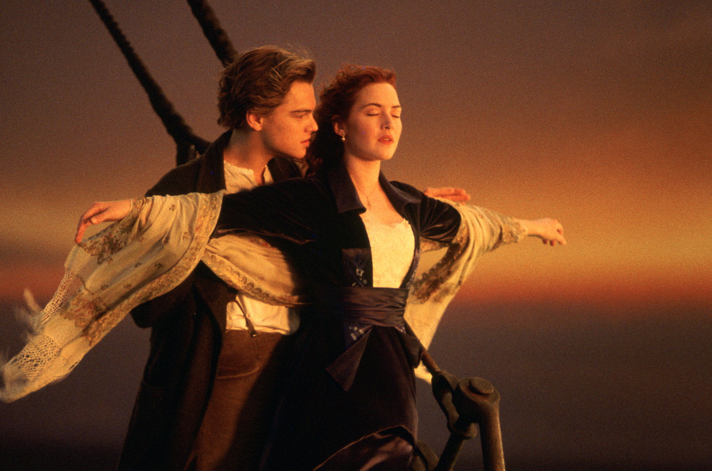 Cảnh phim kinh điển của Titanic.