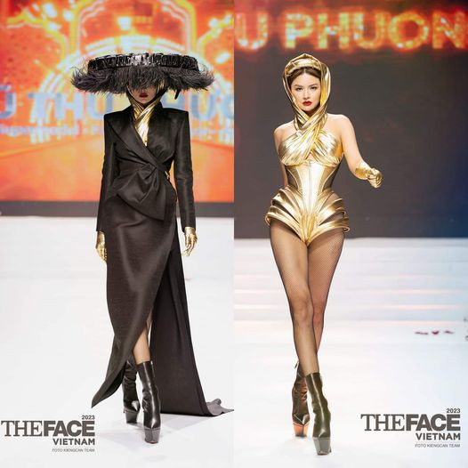 Vũ Thu Phương gây tranh cãi với lối catwalk mổ cò, tay bay.