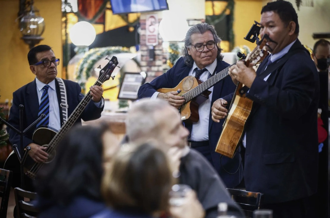 Nhạc sĩ nước ngoài trình diễn bolero.