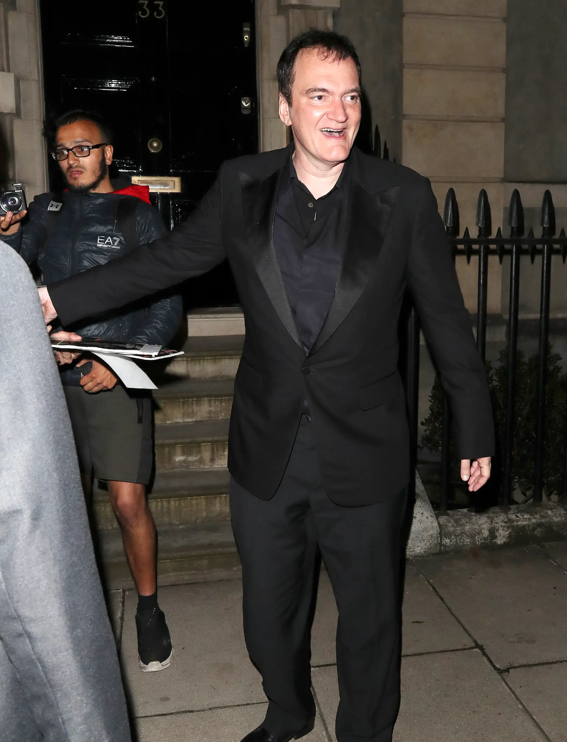 Chân dung đạo diễn nổi tiếng Quentin Tarantino và nữ diễn viên Uma Thurman.