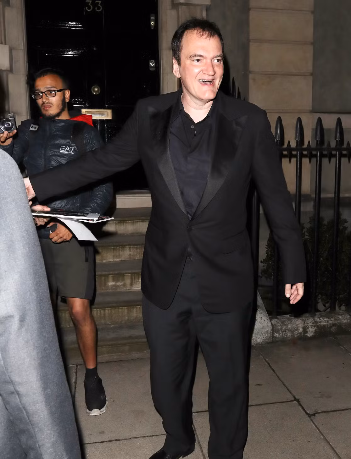 Chân dung đạo diễn nổi tiếng Quentin Tarantino và nữ diễn viên Uma Thurman.