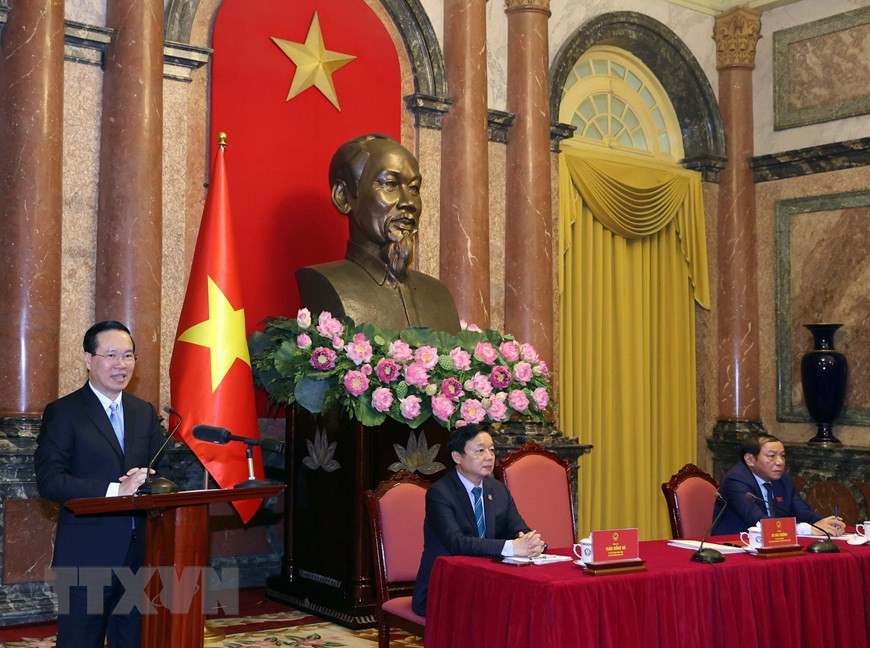 Chủ tịch nước Võ Văn Thưởng phát biểu.