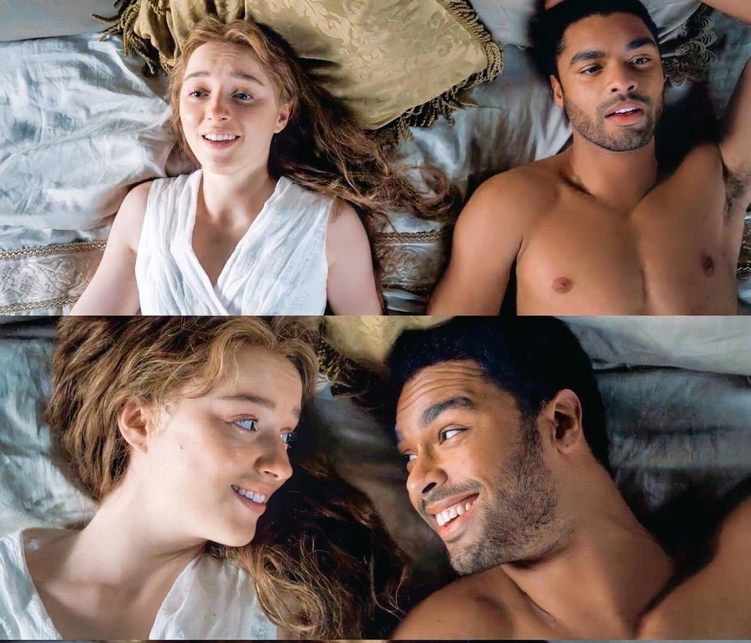 Để khoe thân hình cơ bắp trên phim, tài tử người Anh tập gym đều đặn. &quot;Tôi dậy từ 5h để tập boxing, học cưỡi ngựa và khiêu vũ, bắt nhịp với phong cách quý tộc Anh để khoe thân hình cơ bắp trong phim. Tôi vui khi là diễn viên da màu thể hiện tài năng diễn xuất trong một bộ phim cổ trang&quot;, Regé-Jean Page nói với Variety.