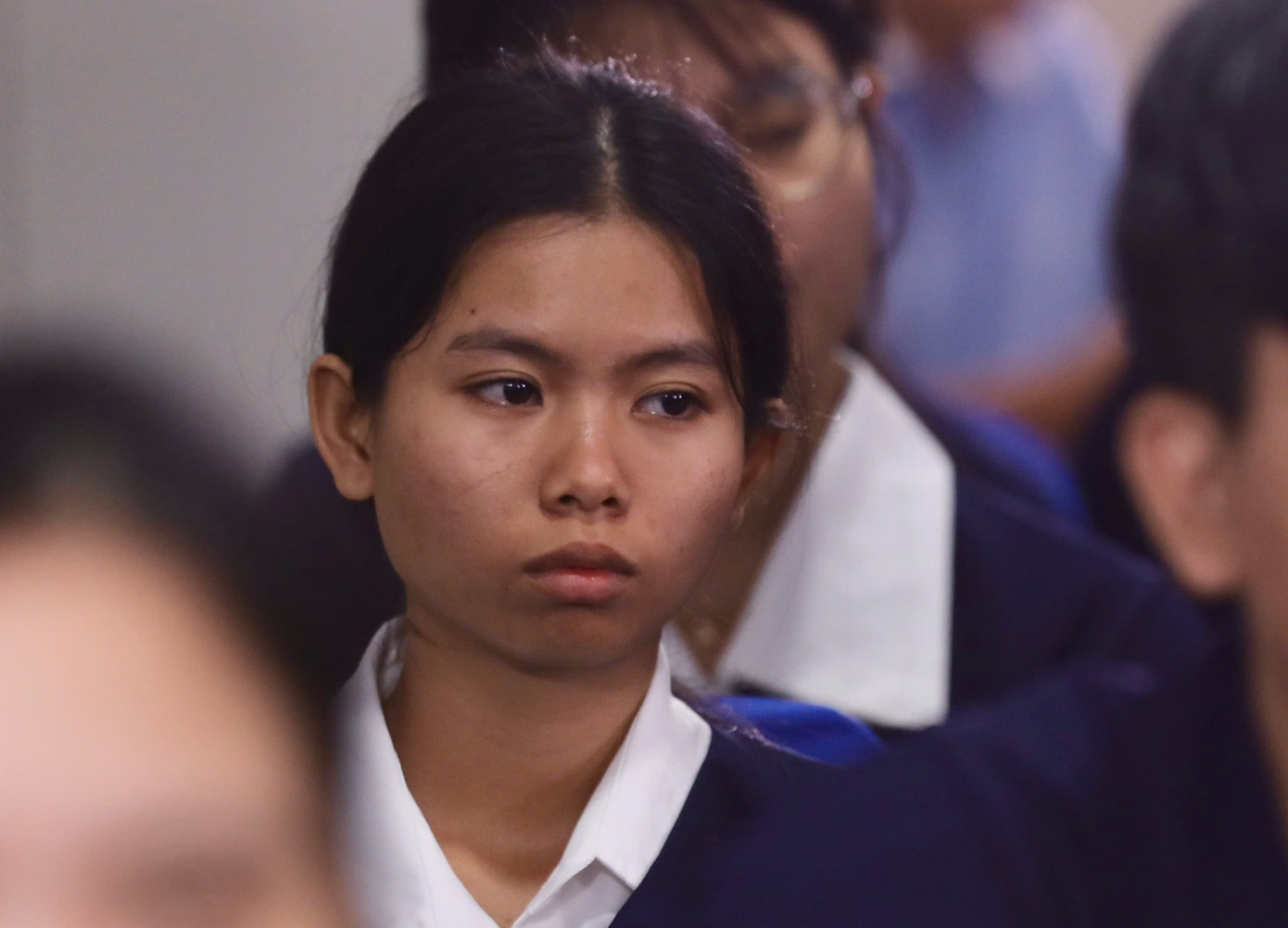 Câu chuyện của Trần Ngọc Anh Thy (ảnh trên, sinh viên Trường đại học Thủ Dầu Một, Bình Dương) khiến hội trường xúc động. Câu chuyện của Trần Ngọc Anh Thy (ảnh trên, sinh viên Trường đại học Thủ Dầu Một, Bình Dương) khiến hội trường xúc động.