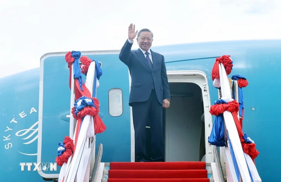 Chủ tịch nước Tô Lâm kết thúc tốt đẹp chuyến thăm cấp Nhà nước tới CHDCND Lào. Ảnh: Nhan Sáng/TTXVN.