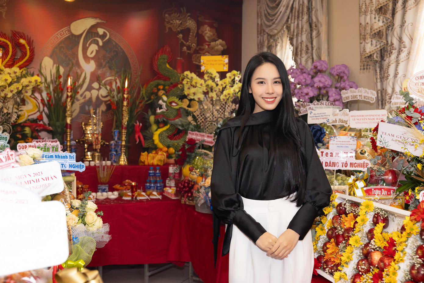 Vẻ rạng rỡ của đại diện Việt Nam tại Hoa hậu Liên lục địa 2023.