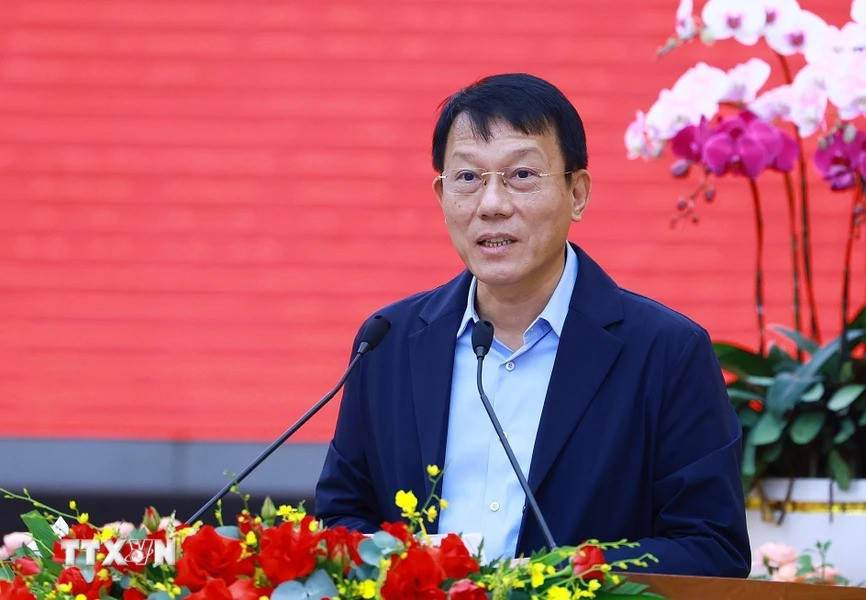 Thượng tướng Lương Tam Quang, Bộ trưởng Bộ Công an khai mạc hội nghị. Ảnh: Dương Giang/TTXVN.