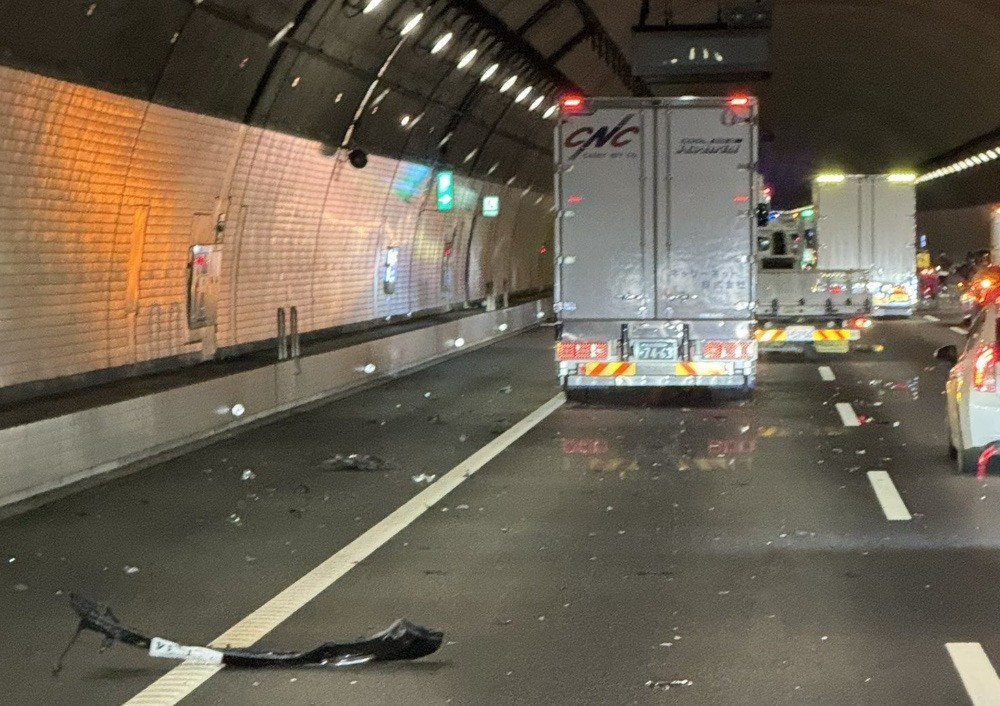 Hiện trường vụ tai nạn liên quan ngọc nữ Nhật Bản.