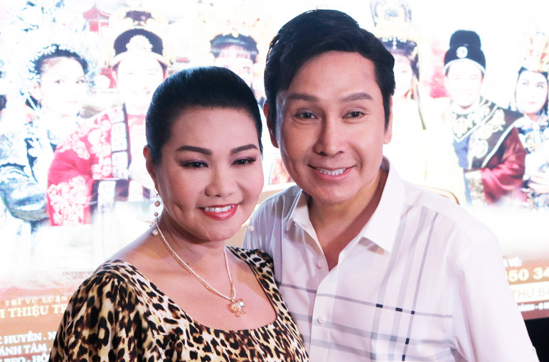 Ngọc Huyền và Vũ Luân tại buổi giới thiệu.