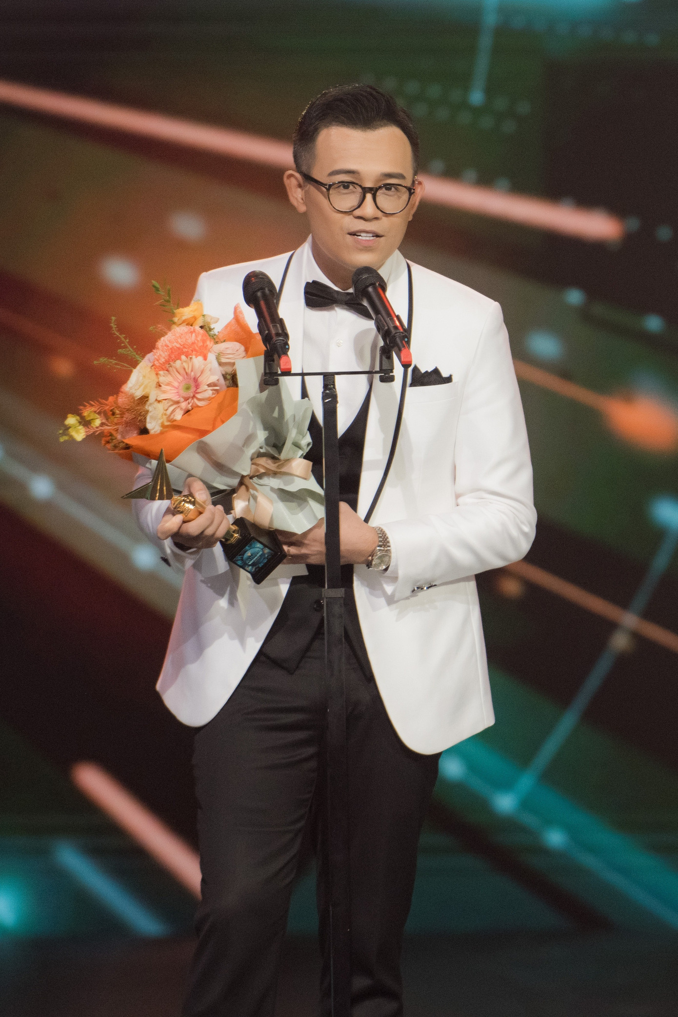 MC Đức Bảo trong một chương trình.