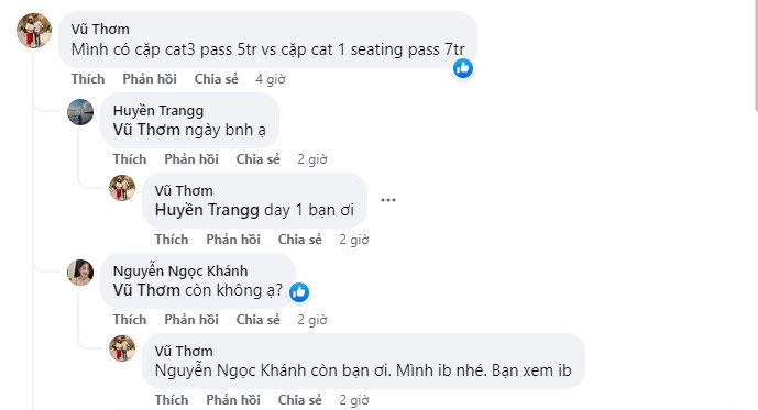 Tình trạng bán vé sôi động trên mạng xã hội. Tình trạng bán vé sôi động trên mạng xã hội.
