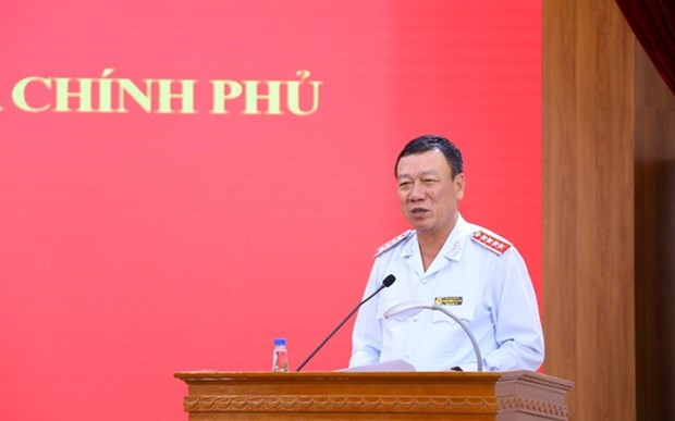 Tổng Thanh tra Chính phủ Đoàn Hồng Phong phát biểu tại hội nghị. (Nguồn: Báo Thanh tra).