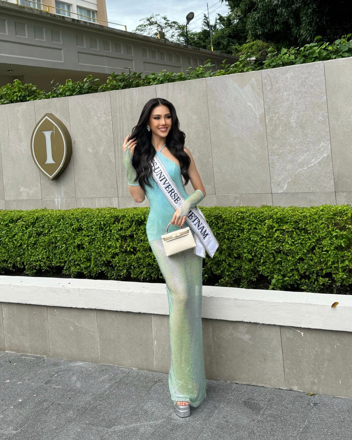 Bùi Quỳnh Hoa tại Miss Universe năm nay.