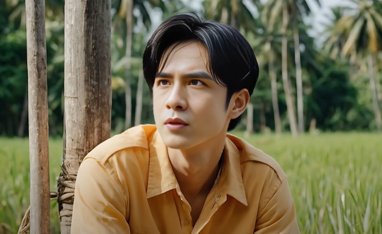 Hình ảnh đơ, thiếu cảm xúc của Đan Trường phiên bản AI trong MV Em ơi ví dầu. Hình ảnh đơ, thiếu cảm xúc của Đan Trường phiên bản AI trong MV Em ơi ví dầu.