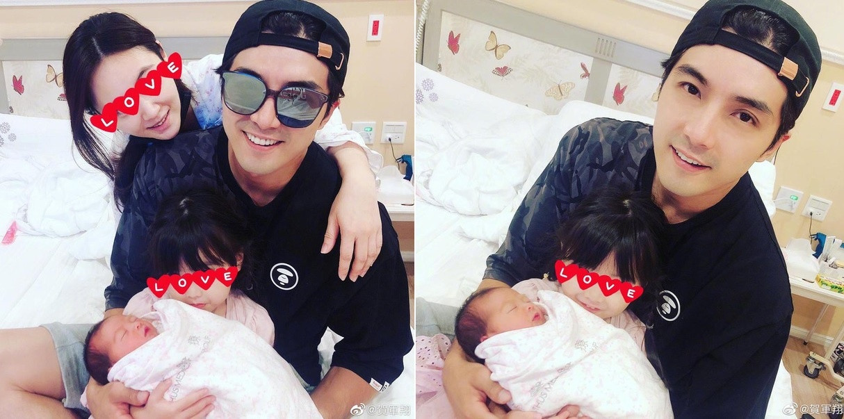 Hạ Quân Tường đăng ảnh vợ con nhưng không cho thấy mặt.