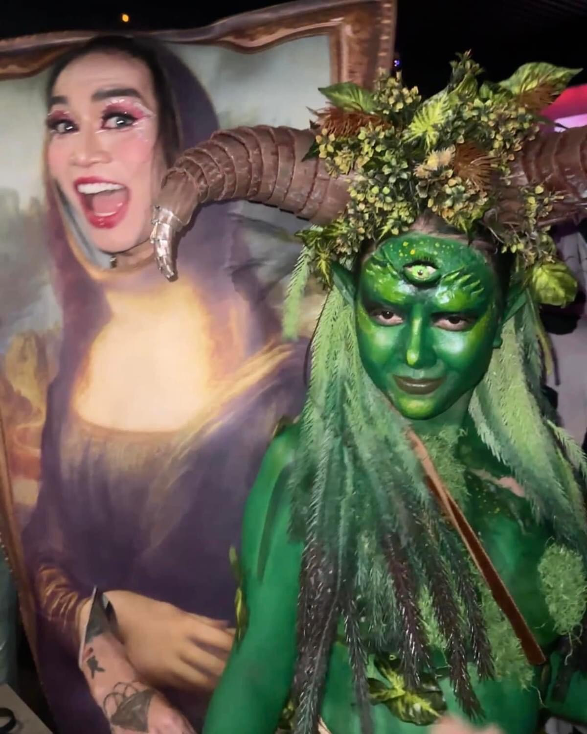 BB Trần gây cười với tạo hình nàng Mona Lisa nổi tiếng trong tranh.