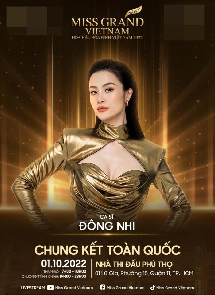 MONO và Đông Nhi là ca sĩ biểu diễn trong đêm chung kết Miss Grand Vietnam 2022. Ảnh: SV.