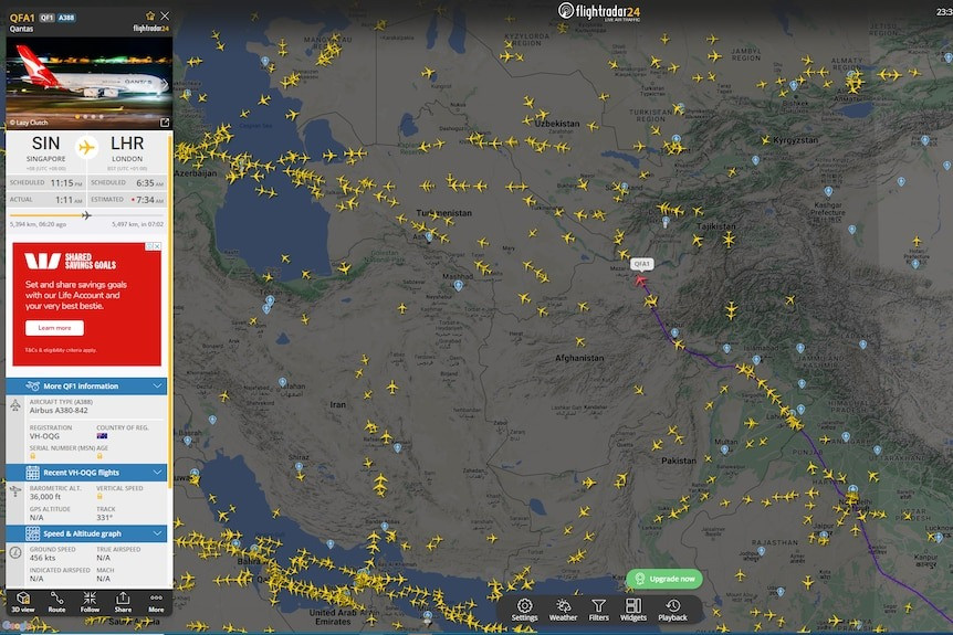 Hàng loạt chuyến bay chuyển hướng qua không phận Afghanistan để tránh xung đột Iran - Israel.