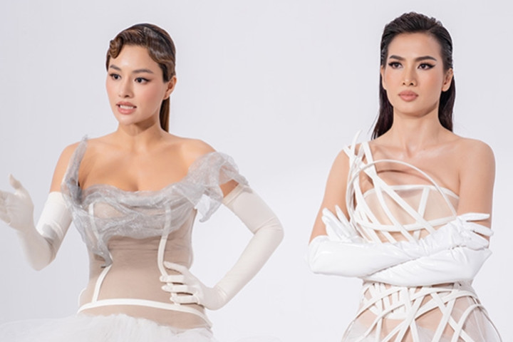 Vũ Thu Phương và Anh Thư thân thiết trước chương trình. Vũ Thu Phương và Anh Thư thân thiết trước chương trình.