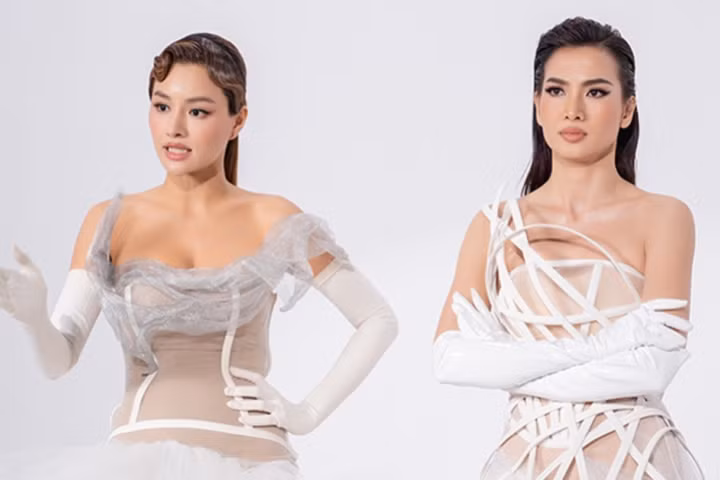 Vũ Thu Phương và Anh Thư thân thiết trước chương trình.