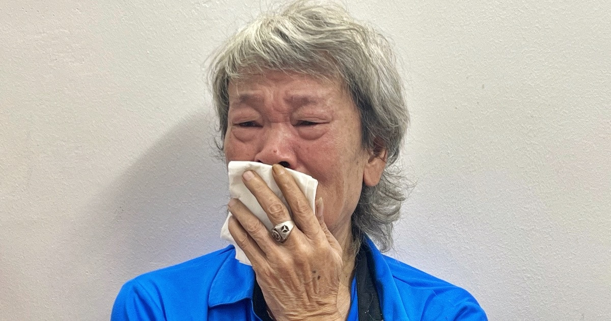 Ông Điền bật khóc khi nhắc lại sự việc (Ảnh: Minh Nhân).