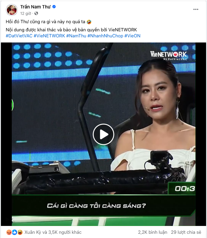 Fanpage của Nam Thư đang nhận bão phẫn nộ.