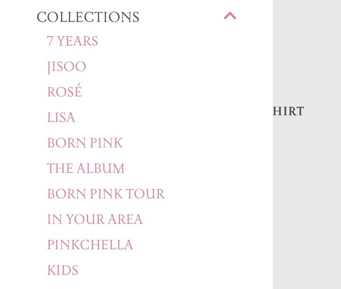 Jennie không có tên trong danh sách hàng hóa sản phẩm solo.