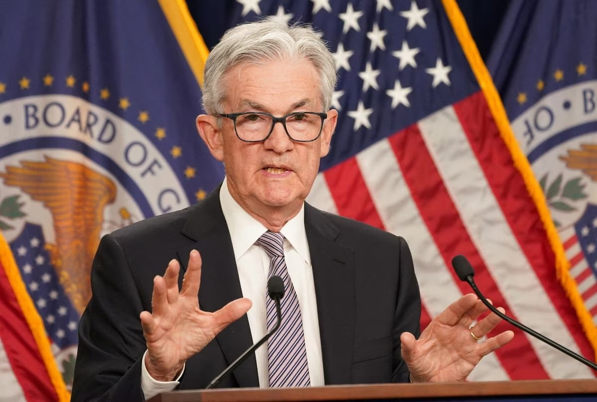 Ông Jerome Powell - Chủ tịch Cục Dự trữ Liên bang Mỹ - tại họp báo sau khi công bố quyết định thay đổi chính sách về lãi suất. Ông Jerome Powell - Chủ tịch Cục Dự trữ Liên bang Mỹ - tại họp báo sau khi công bố quyết định thay đổi chính sách về lãi suất.