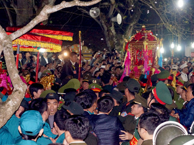 Tại lễ Khai ấn đền Trần. Ảnh: Minh Đức