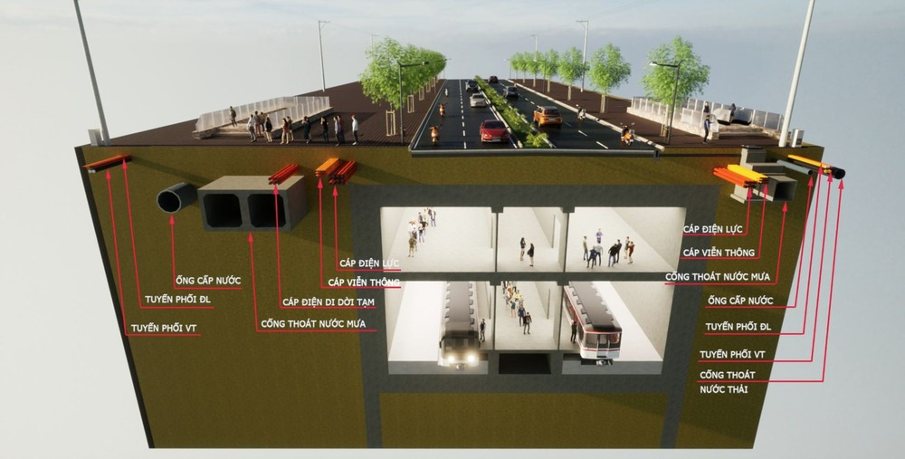 Phối cảnh công trình hạ tầng kỹ thuật tuyến metro số 2 TPHCM. Phối cảnh công trình hạ tầng kỹ thuật tuyến metro số 2 TPHCM.
