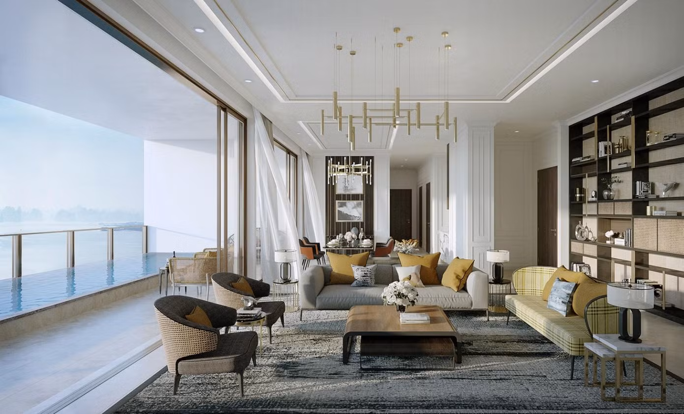 Phối cảnh nội thất biệt thự Sky Pool Villa