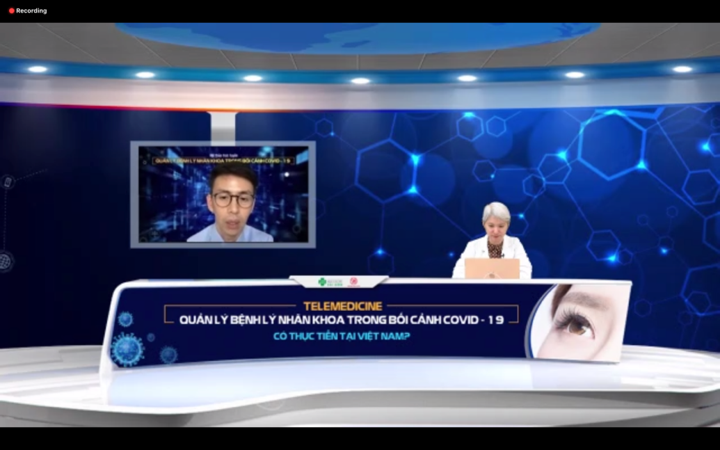 Hội thảo khoa học trực tuyến có sự tham dự của nhiều chuyên gia nhãn khoa trong và ngoài nước chia sẻ về việc chẩn đoán và điều trị từ xa các bệnh lý nhãn khoa