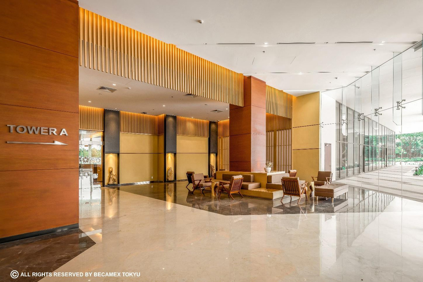 Sảnh tiếp khách được thiết kế sang trọng và trang nhã. Sảnh tiếp khách được thiết kế sang trọng và trang nhã.