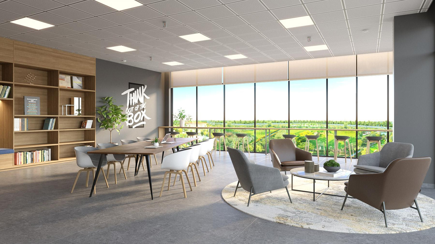 Một góc thư viện hiện đại tại tầng 23 – đặc quyền riêng dành cho cư dân The Matrix One