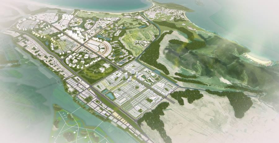 Phối cảnh tổng thể phân khu 3 (Khu đô thị du lịch Nhơn Hội)