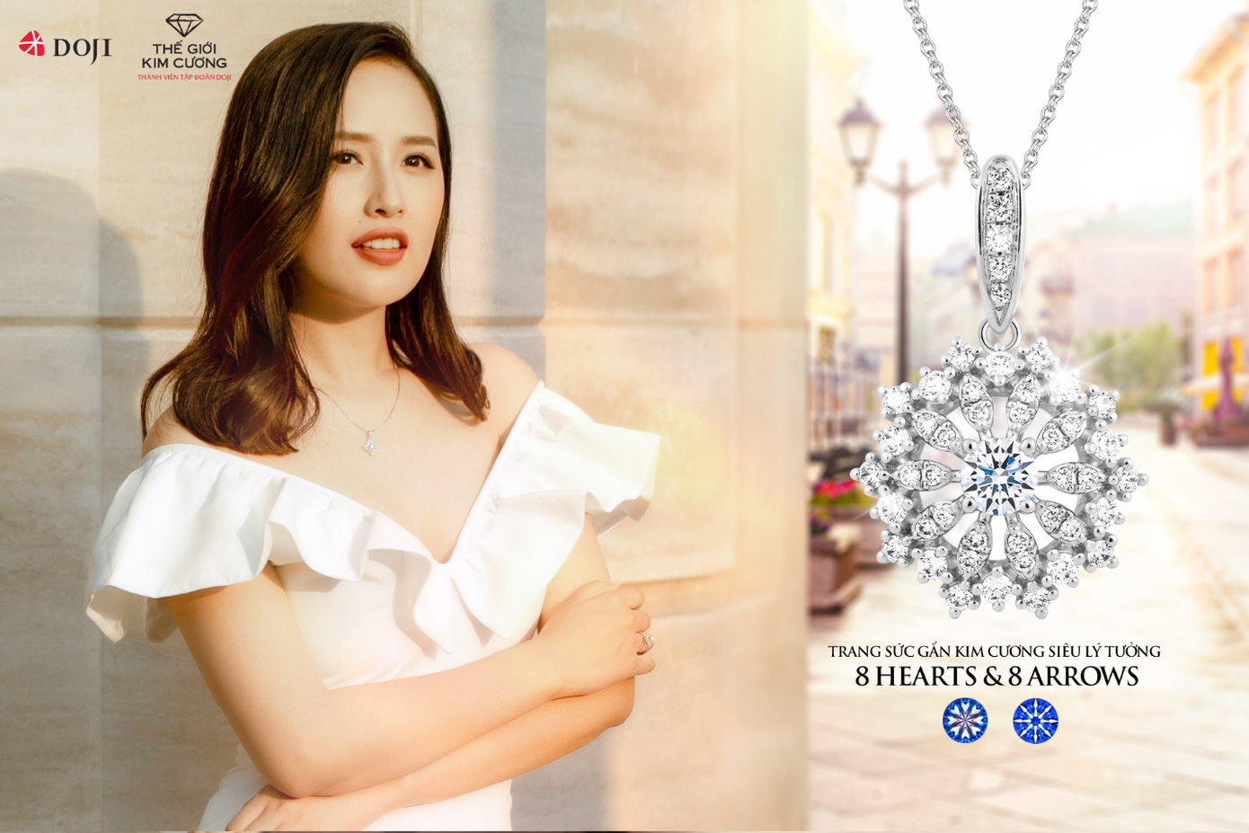 Trang sức Kim cương siêu lý tưởng 8 Hearts & 8 Arrows của DOJI và Thế Giới Kim Cương có mức ưu đãi 15% từ ngày 15-31/7. Trang sức Kim cương siêu lý tưởng 8 Hearts & 8 Arrows của DOJI và Thế Giới Kim Cương có mức ưu đãi 15% từ ngày 15-31/7.