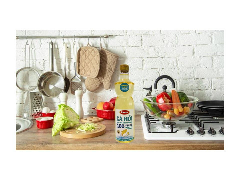 “Ranee cá hồi” dầu ăn dinh dưỡng 100% từ cá