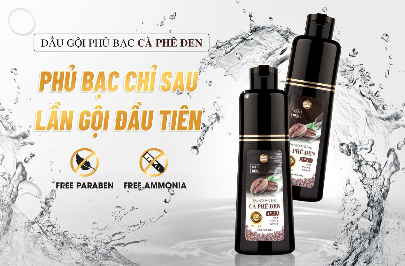 Dầu gội phủ bạc Cà Phê Đen giúp không chứa ammonia, không chứa paraben rất an toàn cho người sử dụng Dầu gội phủ bạc Cà Phê Đen giúp không chứa ammonia, không chứa paraben rất an toàn cho người sử dụng