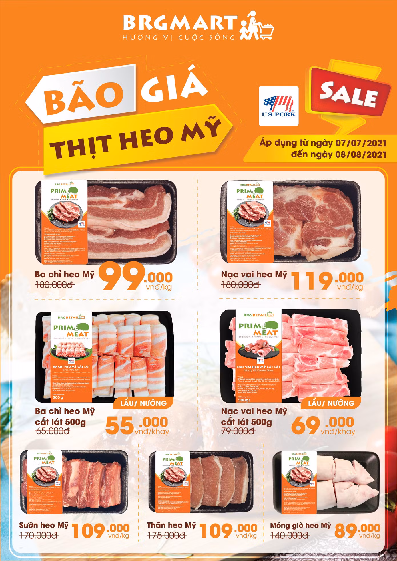 Các sản phẩm thịt heo Mỹ với mức giá ưu đãi lên tới 40% tại ‘Tháng thịt heo Mỹ’ trên các siêu thị/cửa hàng của BRGMart Các sản phẩm thịt heo Mỹ với mức giá ưu đãi lên tới 40% tại ‘Tháng thịt heo Mỹ’ trên các siêu thị/cửa hàng của BRGMart