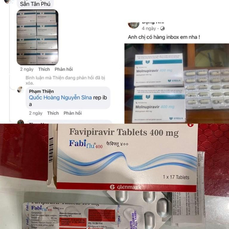 Thuốc điều trị COVID-19 được rao bán trên mạng (ảnh: L.T) Thuốc điều trị COVID-19 được rao bán trên mạng (ảnh: L.T)