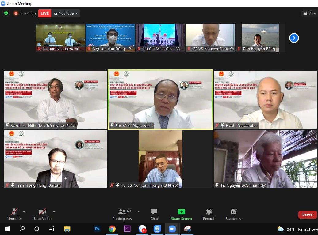 Các chuyên gia kiều bào nêu kinh nghiệm và hiến kế giúp TPHCM chống dịch Các chuyên gia kiều bào nêu kinh nghiệm và hiến kế giúp TPHCM chống dịch