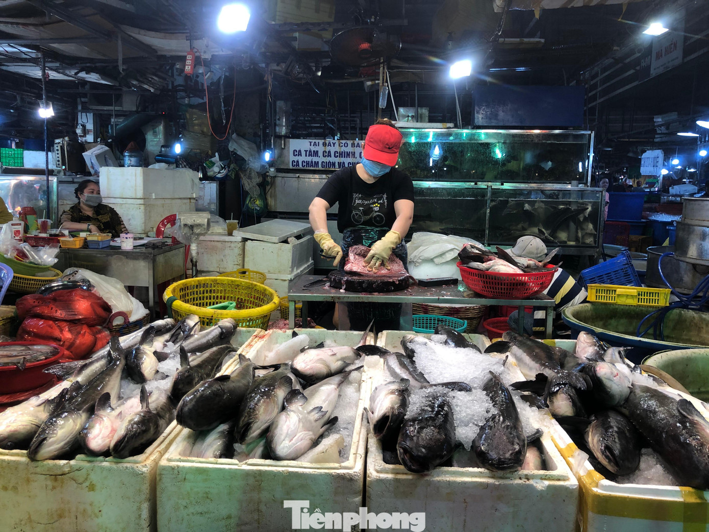 Tiểu thương kinh doanh tại chợ Bình Điền mong chờ được bán hàng trở lại