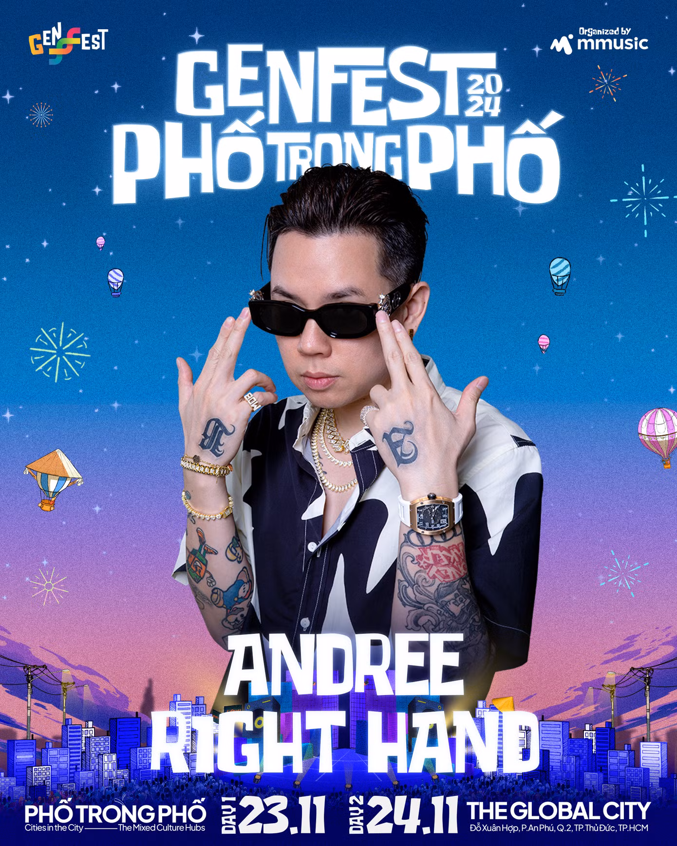 Andree Right Hand cũng góp mặt trong sự kiện âm nhạc độc đáo này.