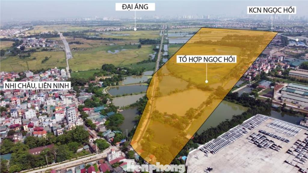 Định vị vị trí tổ hợp ga Ngọc Hồi tại khu vực phía Tây Nam Hà Nội. Ảnh: Anh Tú. Định vị vị trí tổ hợp ga Ngọc Hồi tại khu vực phía Tây Nam Hà Nội. Ảnh: Anh Tú.