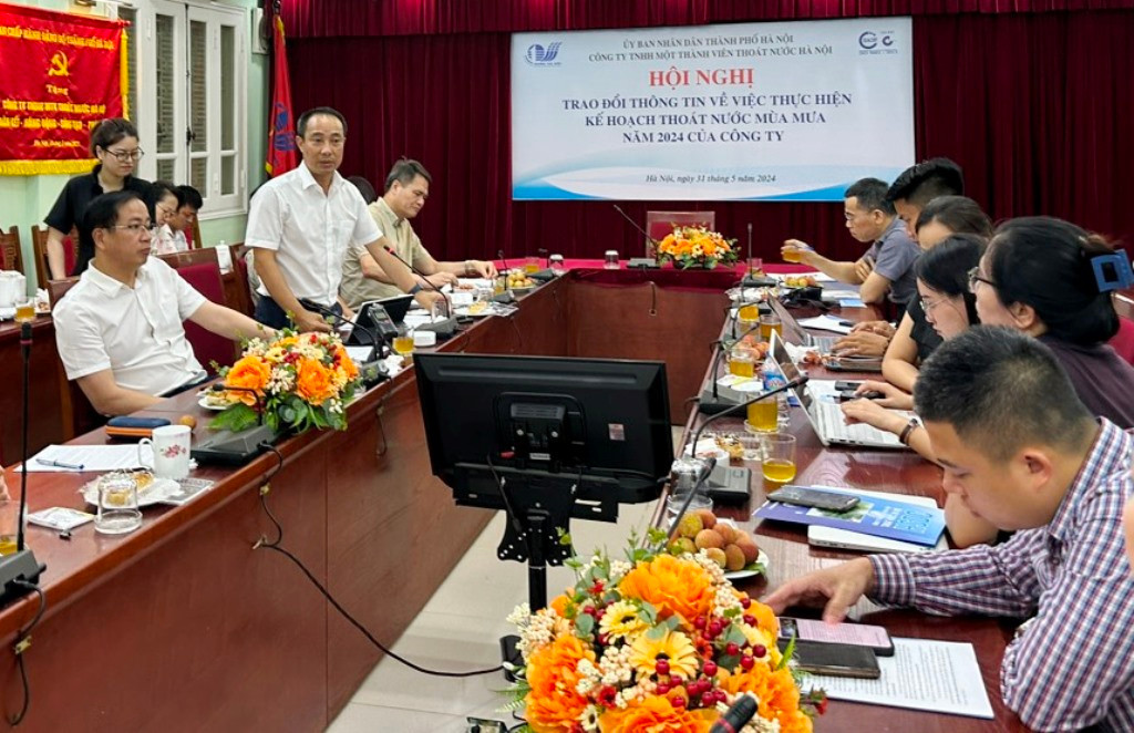 Lãnh đạo Cty Thoát nước Hà Nội thông tin về dự báo mưa 2024 và kế hoạch ứng phó chiều 31/5.