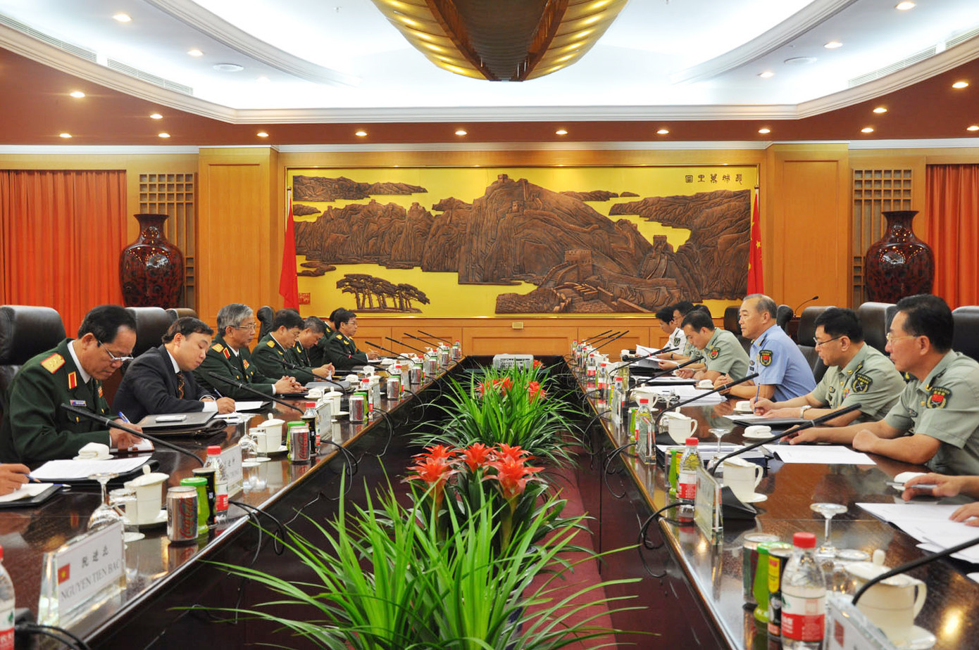 Quang cảnh buổi đối thoại chiến lược quốc phòng-an ninh Việt-Trung cấp Thứ trưởng lần thứ hai. Ảnh: TTXVN. Quang cảnh buổi đối thoại chiến lược quốc phòng-an ninh Việt-Trung cấp Thứ trưởng lần thứ hai Ảnh: TTXVN