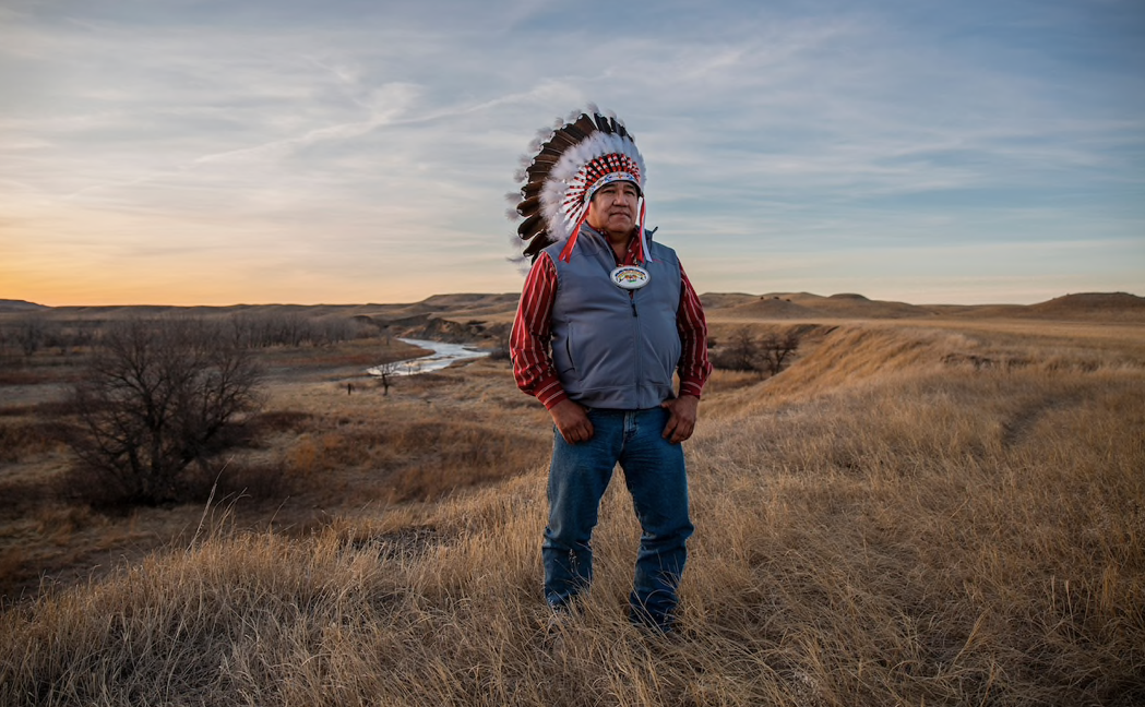 Ông Harold Frazier, lãnh đạo khu bảo tồn sông Cheyenne. (Ảnh: National Geographic)