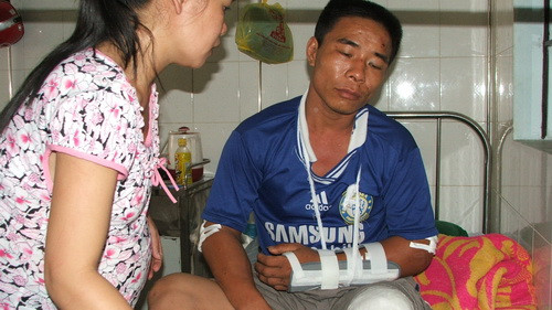 Anh Ngọc đang điều trị tại bệnh viện