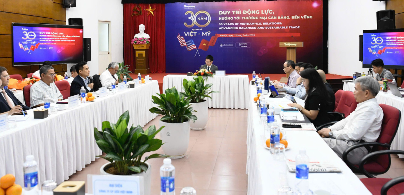 Toàn cảnh buổi Tọa đàm “30 năm quan hệ Việt - Mỹ: Duy trì động lực, hướng tới thương mại cân bằng, bền vững”.