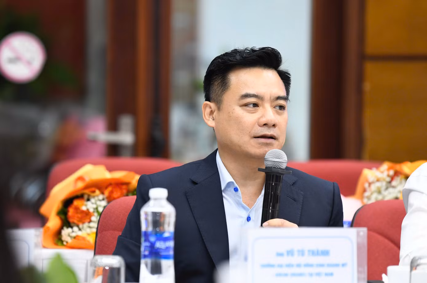 Ông Vũ Tú Thành - Trưởng đại diện Hội đồng kinh doanh Mỹ - Asean (USABC) tại Việt Nam. Ông Vũ Tú Thành - Trưởng đại diện Hội đồng kinh doanh Mỹ - Asean (USABC) tại Việt Nam.